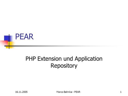 PHP Extension und Application Repository