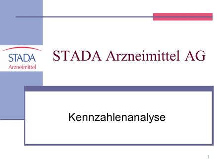 STADA Arzneimittel AG Kennzahlenanalyse.