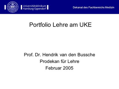 Prof. Dr. Hendrik van den Bussche