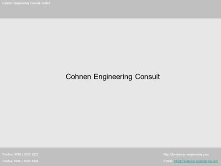 Cohnen Engineering Consult
