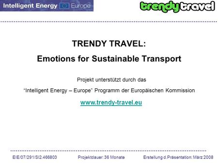 TRENDY TRAVEL: Emotions for Sustainable Transport