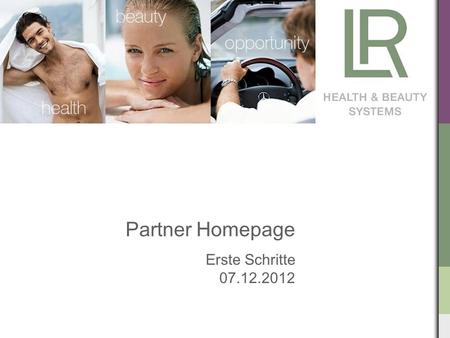 Partner Homepage Erste Schritte 07.12.2012.