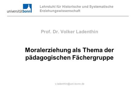 Prof. Dr. Volker Ladenthin