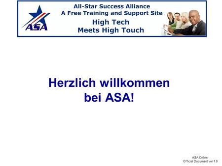 Herzlich willkommen bei ASA!