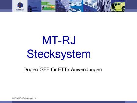Duplex SFF für FTTx Anwendungen