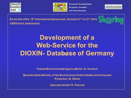 Development of a Web-Service for the DIOXIN- Database of Germany