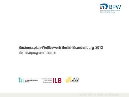 Businessplan-Wettbewerb Berlin-Brandenburg  2013