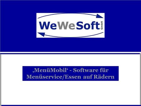 ‚MenüMobil‘ - Software für Menüservice/Essen auf Rädern