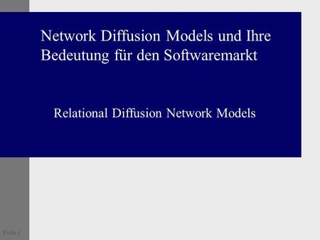 Network Diffusion Models und Ihre Bedeutung für den Softwaremarkt