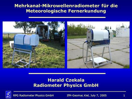 Mehrkanal-Mikrowellenradiometer für die Meteorologische Fernerkundung