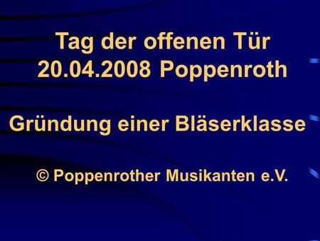 © Poppenrother Musikanten e.V.