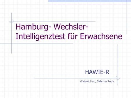 Hamburg- Wechsler-Intelligenztest für Erwachsene