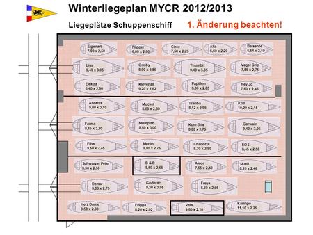 Winterliegeplan MYCR 2012/2013