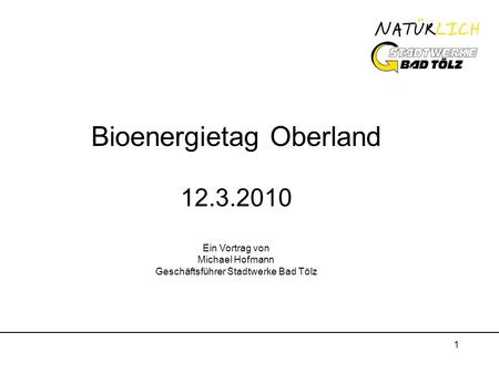 Bioenergietag Oberland