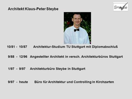 Architekt Klaus-Peter Steybe
