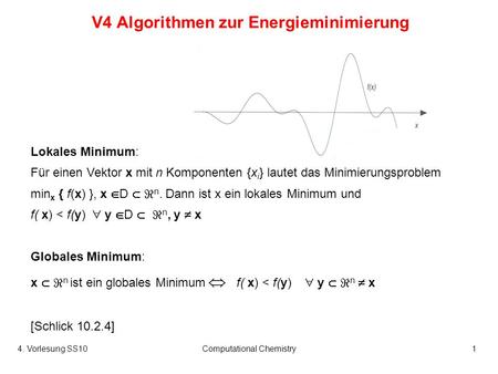 V4 Algorithmen zur Energieminimierung