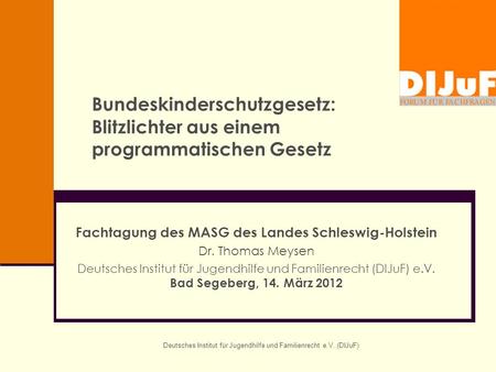 Fachtagung des MASG des Landes Schleswig-Holstein
