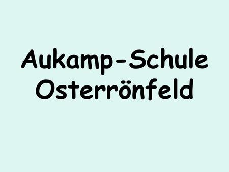 Aukamp-Schule Osterrönfeld. Schwerpunkte der Aukamp-Schule.