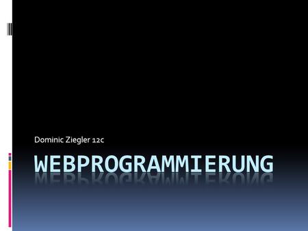 Dominic Ziegler 12c Webprogrammierung.