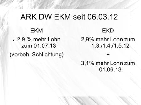 ARK DW EKM seit EKM 2,9 % mehr Lohn zum