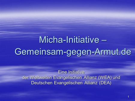 Micha-Initiative – Gemeinsam-gegen-Armut.de