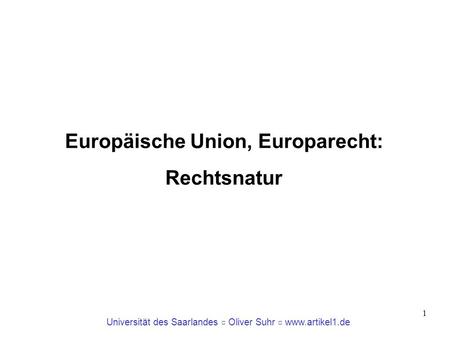 Europäische Union, Europarecht: