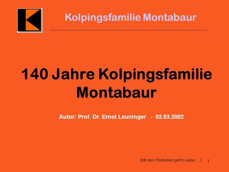 140 Jahre Kolpingsfamilie Montabaur