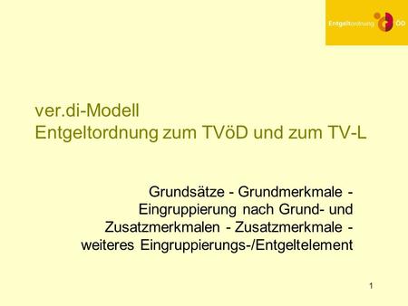 ver.di-Modell Entgeltordnung zum TVöD und zum TV-L
