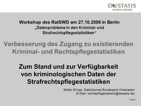 Workshop des RatSWD am in Berlin