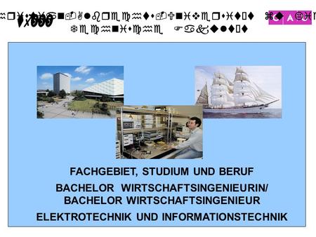 FACHGEBIET, STUDIUM UND BERUF BACHELOR WIRTSCHAFTSINGENIEURIN/