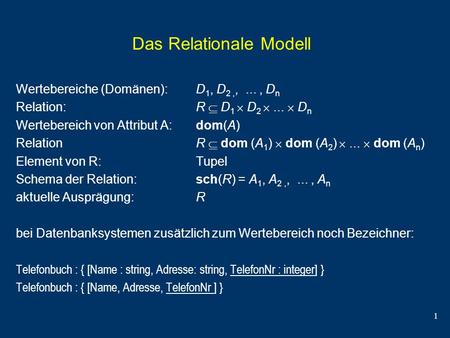 Das Relationale Modell