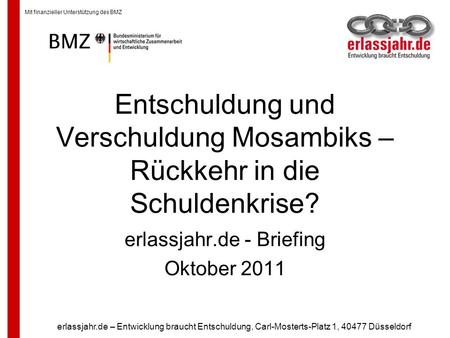 erlassjahr.de - Briefing Oktober 2011