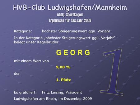 HVB-Club Ludwigshafen/Mannheim Abtlg