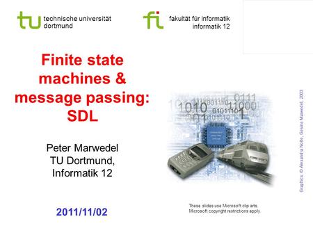 Finite state machines & message passing: SDL