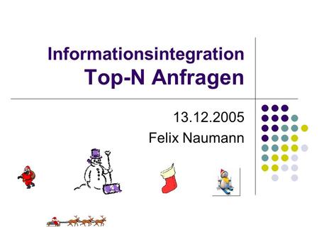 Informationsintegration Top-N Anfragen