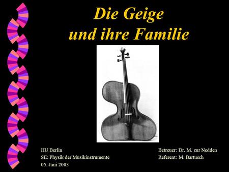 Die Geige und ihre Familie