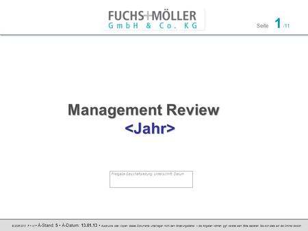 Management Review <Jahr>
