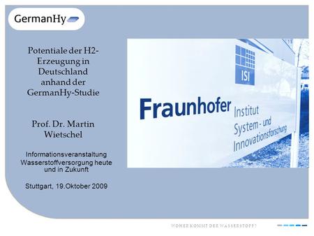 Informationsveranstaltung Wasserstoffversorgung heute und in Zukunft