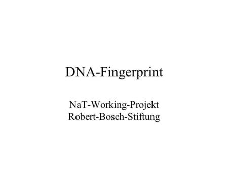NaT-Working-Projekt Robert-Bosch-Stiftung