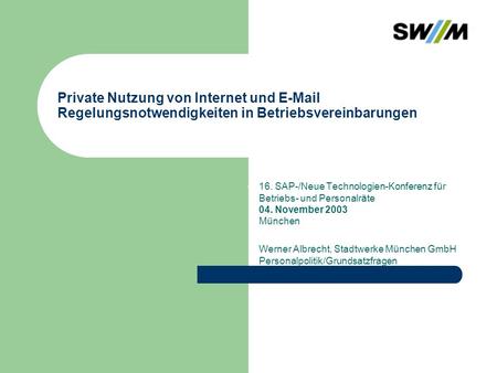16. SAP-/Neue Technologien-Konferenz für Betriebs- und Personalräte 04