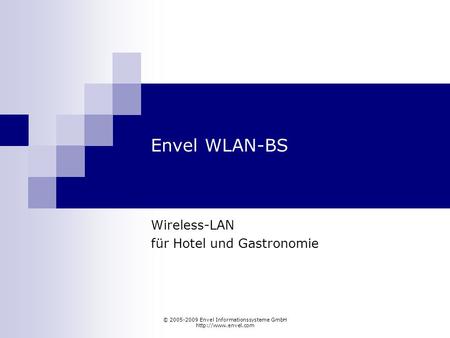 Wireless-LAN für Hotel und Gastronomie