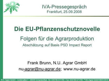 IVA-Pressegespräch Frankfurt,