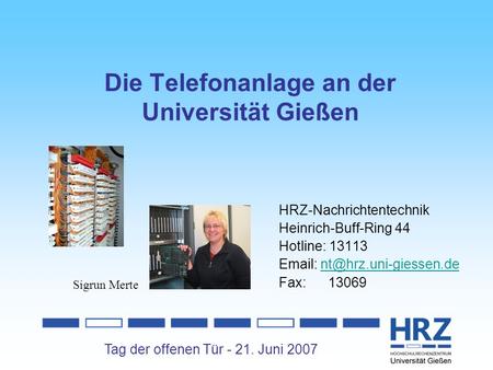 Die Telefonanlage an der Universität Gießen