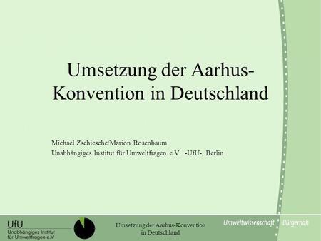 Umsetzung der Aarhus-Konvention in Deutschland