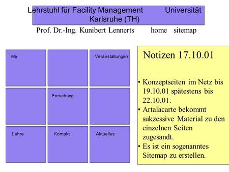 Lehrstuhl für Facility Management Universität Karlsruhe (TH)