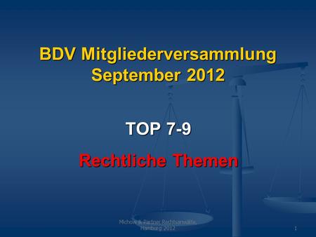 BDV Mitgliederversammlung September 2012