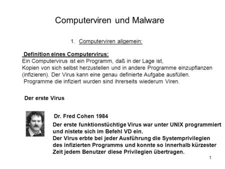 Computerviren und Malware