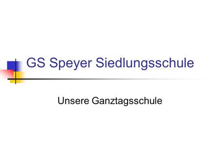 GS Speyer Siedlungsschule