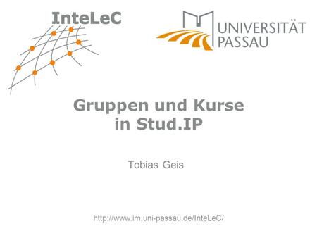 Gruppen und Kurse in Stud.IP