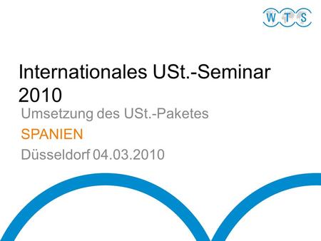 Internationales USt.-Seminar 2010